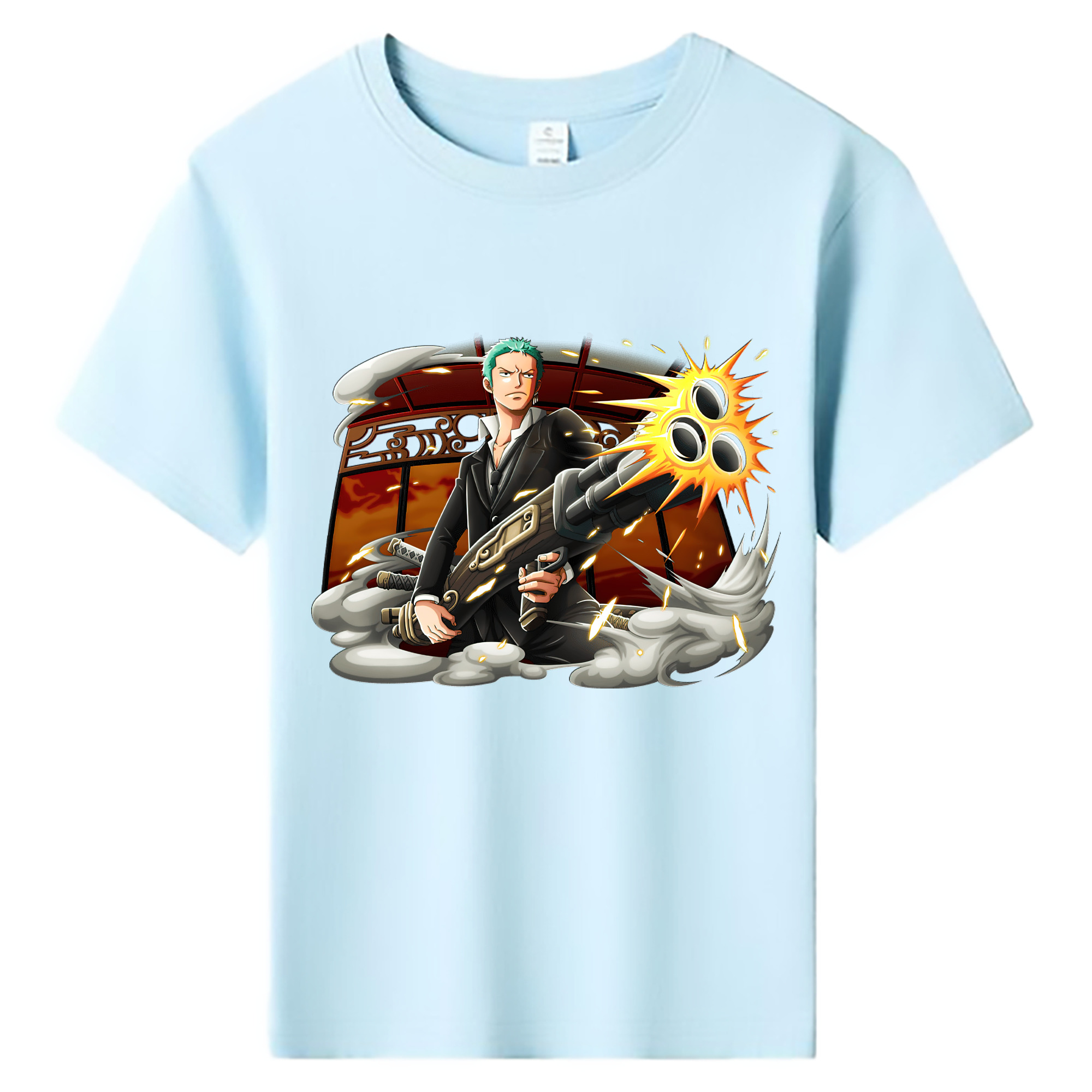 ワンピース ロロノア・ゾロ ONE PIECE Roronoa Zoro 綿100％キッズTシャツ（フロントプリント）